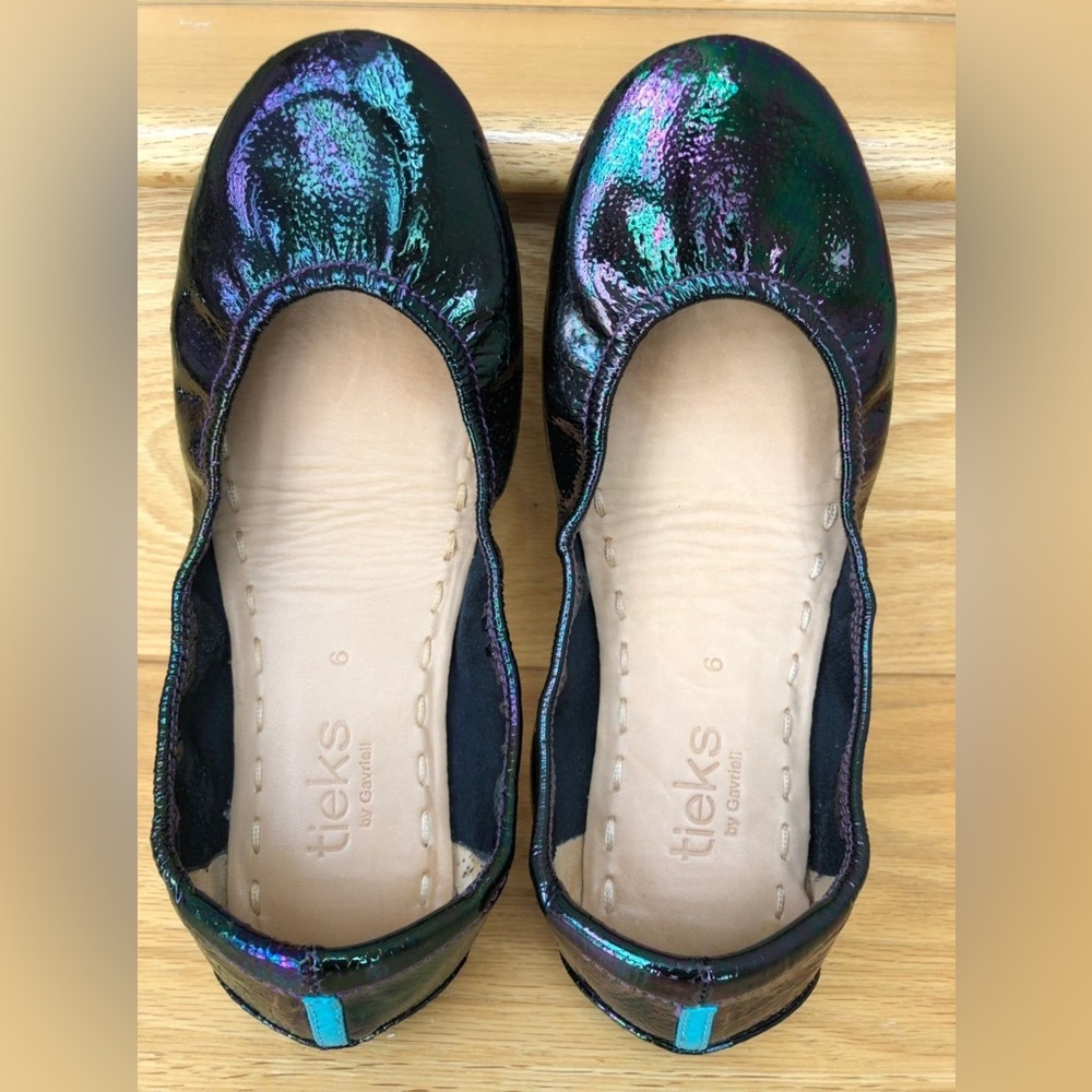 CUSTOM TIEKS iridescent Ballet Flats